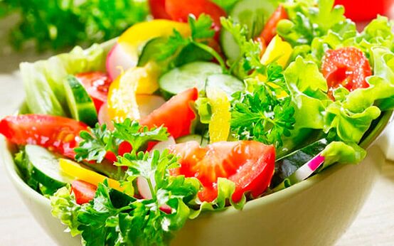 zeleninový šalát na prostatitídu